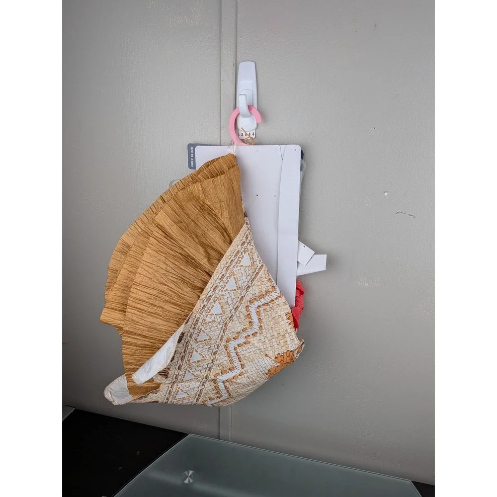 Disney Moana Disguise Girls Costume XS 4/5 Red Tan Dress Up Halloween New